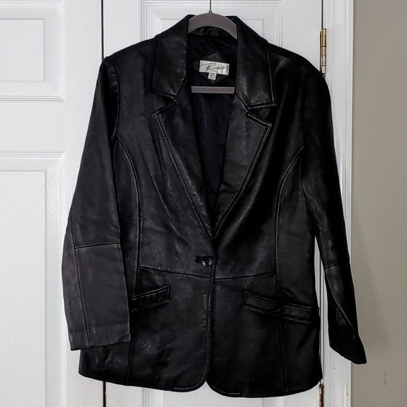 Ricardo - Black Soft Lamb Skin Leather Jacket. Blazer Style. Pockets W-S/M - Picture 1 of 11
